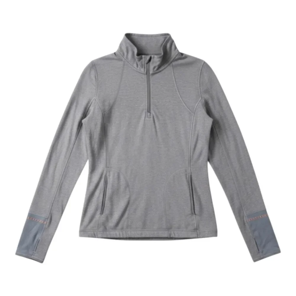 LULULEMON ATHLETICA Pace Pusher 1/2 Zip in Heathered Slate/Slate Size 10
